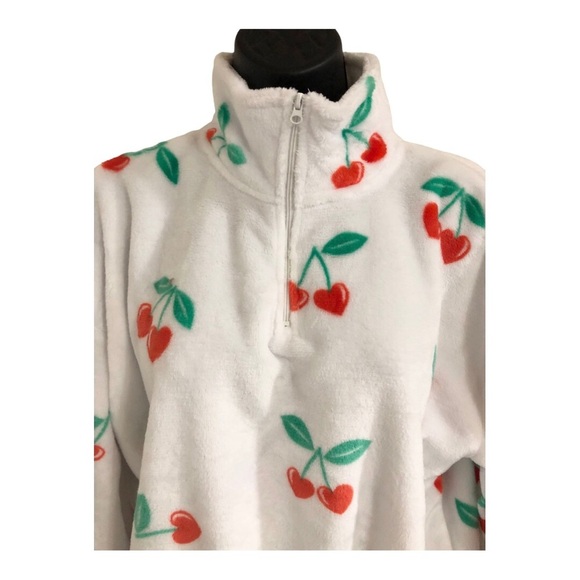 Cherry Print Fleece Pullover - Picture 6 of 12